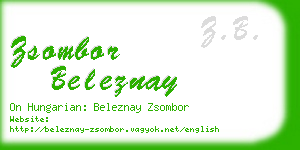 zsombor beleznay business card